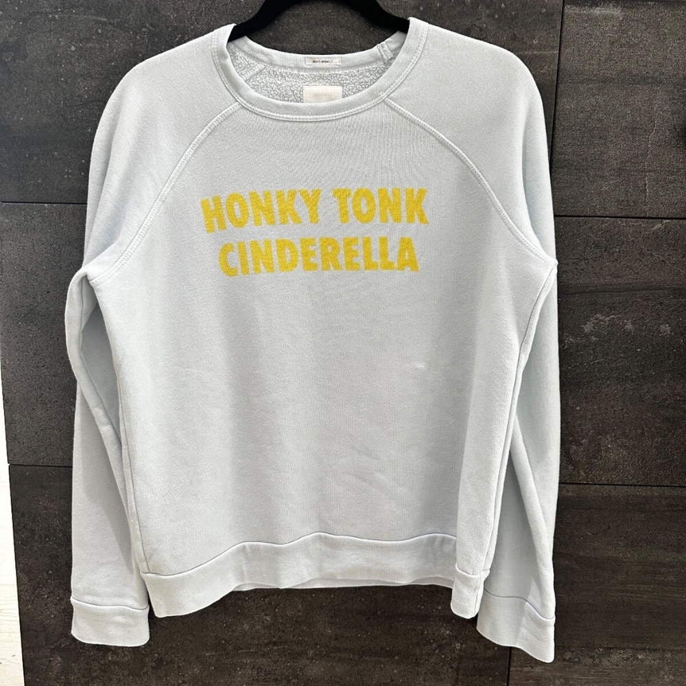 Mother - The Hugger Sweatshirt in Baby Blue Honky Tonk Cinderella size S - Picture 5 of 9